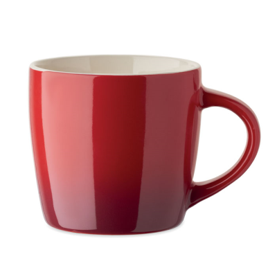 CERAMIC POTTERY MUG 300ML in Red
