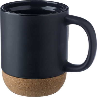 CERAMIC POTTERY MUG (420ML) in Black