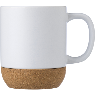 CERAMIC POTTERY MUG (420ML) in White