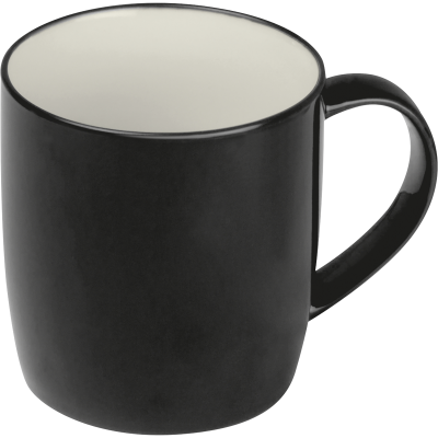CERAMIC POTTERY MUG in Black