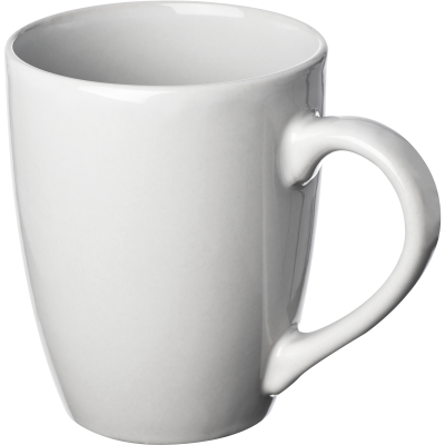 CERAMIC POTTERY MUG in White 