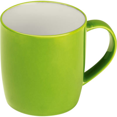 CERAMIC POTTERY MUG MARTINEZ in Apple Green  - PROMOTIONAL CORPORATE GIFT