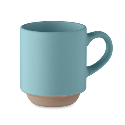 CERAMIC POTTERY STACKABLE MUG 170 ML in Blue