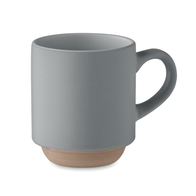 CERAMIC POTTERY STACKABLE MUG 170 ML in Grey