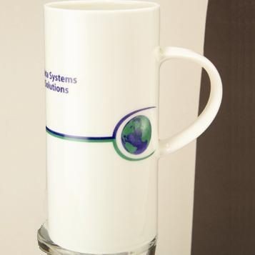 CYLINDER BONE CHINA MUG in White