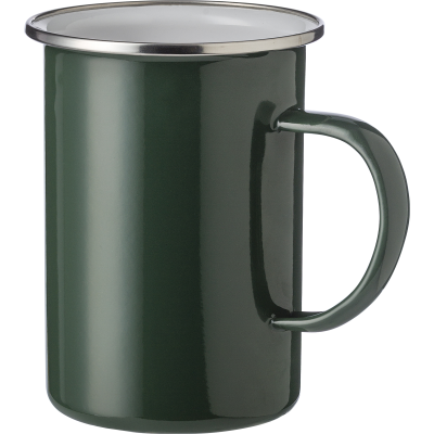 ENAMEL STEEL MUG (550ML) in Green