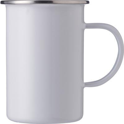 ENAMEL STEEL MUG (550ML) in White