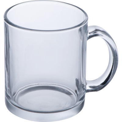 GLASS COFFEE MUG in Clear Transparent