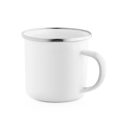 GOTZE SUB 350 ML ENAMEL MUG SUITABLE FOR SUBLIMATION in White