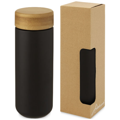 LUMI 300 ML CERAMIC POTTERY TUMBLER with Bamboo Lid