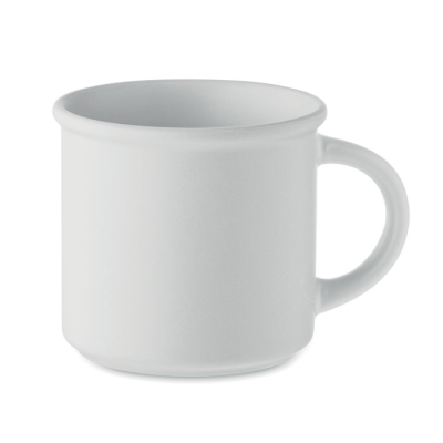 MATT CERAMIC POTTERY MUG 300 ML in White