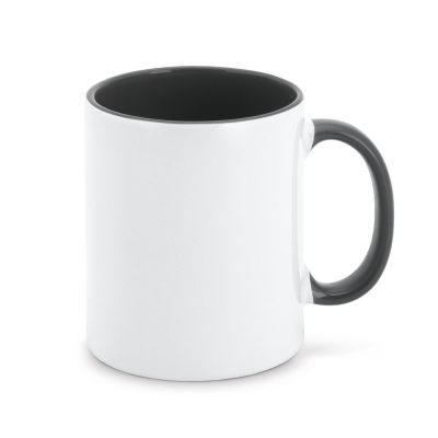 MOCHA CERAMIC POTTERY MUG IDEAL FOR SUBLIMATION in Black