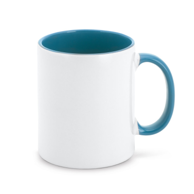 MOCHA CERAMIC POTTERY MUG IDEAL FOR SUBLIMATION in Light Blue