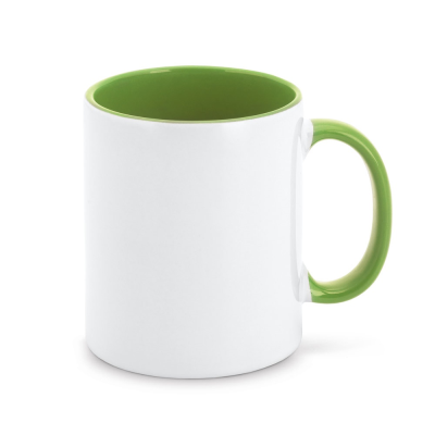 MOCHA CERAMIC POTTERY MUG IDEAL FOR SUBLIMATION in Pale Green