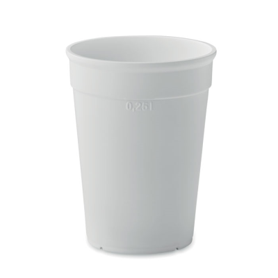 PP CUP CAPACITY 250ML in White