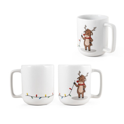 REINDEER CHRISTMAS CERAMIC MUG