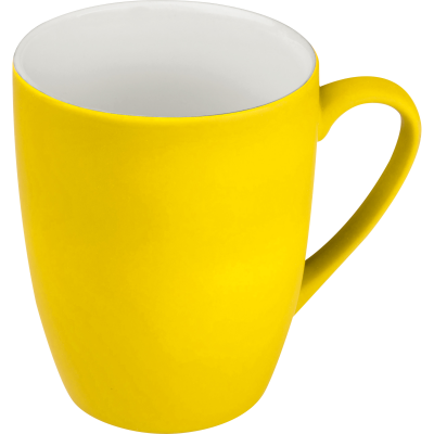 RUBBER CERAMIC POTTERY MUG in Yellow