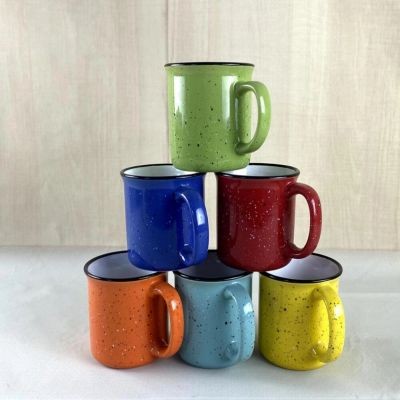 SPECKLED CERAMIC POTTERY MUG