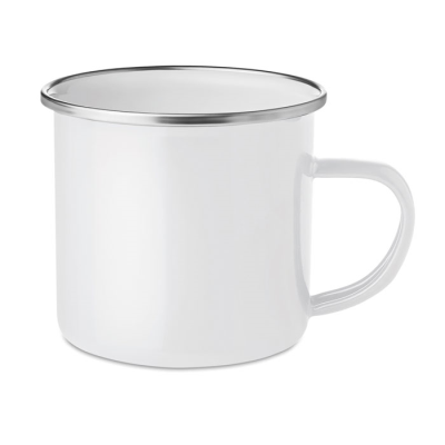 SUBLIMATION MUG ENAMEL 350ML in White