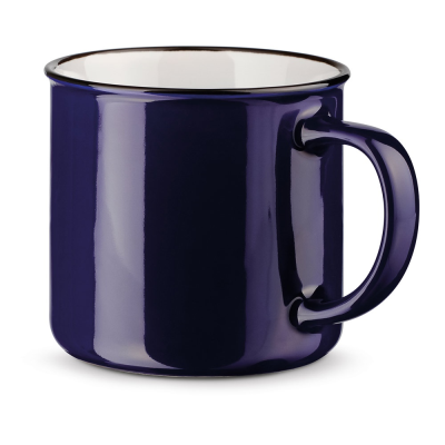VERNON CERAMIC POTTERY MUG 340 ML in Navy Blue