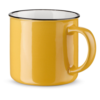 VERNON CERAMIC POTTERY MUG 340 ML in Yellow