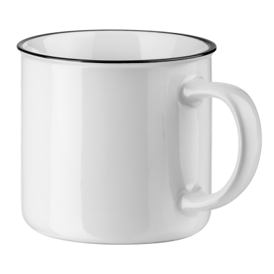 VERNON WHITE CERAMIC POTTERY MUG 340 ML in White
