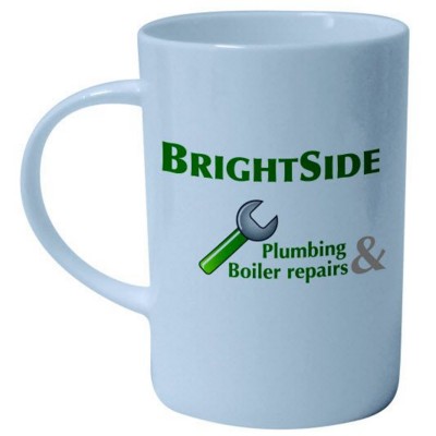 WARWICK BONE CHINA MUG with D Shape Handle in White