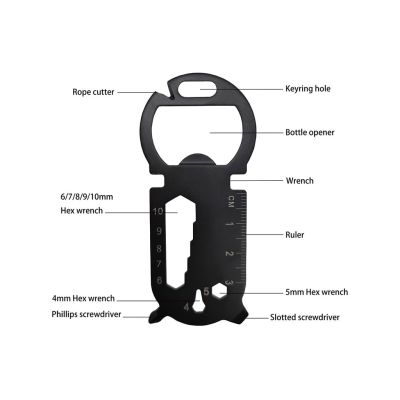 10-IN-1 KEYRING CHAIN MULTI TOOL
