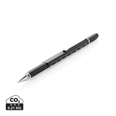 5-IN-1 ALUMINIUM METAL TOOLPEN in Black