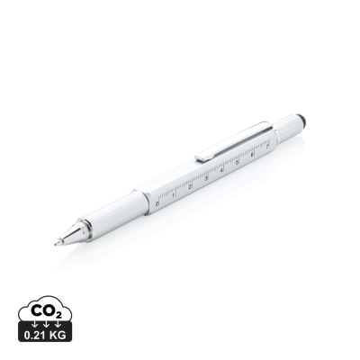 5-IN-1 ALUMINIUM METAL TOOLPEN in Grey