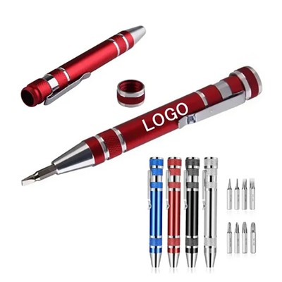 ALUMINUM 8-IN-1 MAGNETIC SCREWDRIVER TOOL