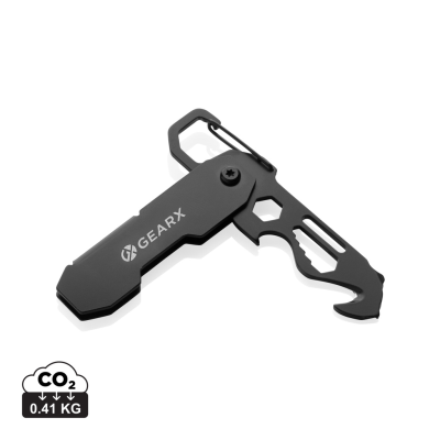 GEAR x FOLDING EDC TOOL with Carabiner & Parcel Cutter in Black