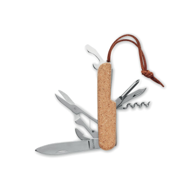 MULTI TOOL POCKET KNIFE CORK in Brown
