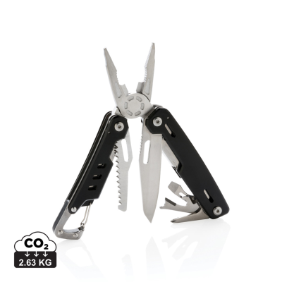 SOLID MULTI TOOL with Carabiner in Black