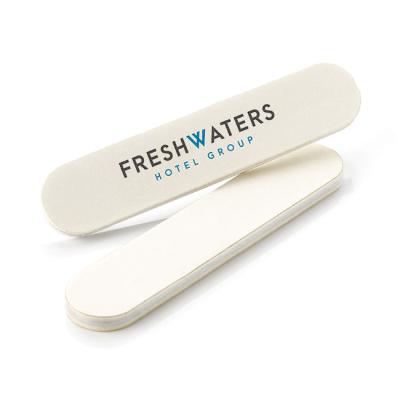 WHITE FOAM BACKED EMERY BOARD & NAIL FILE (10CM)