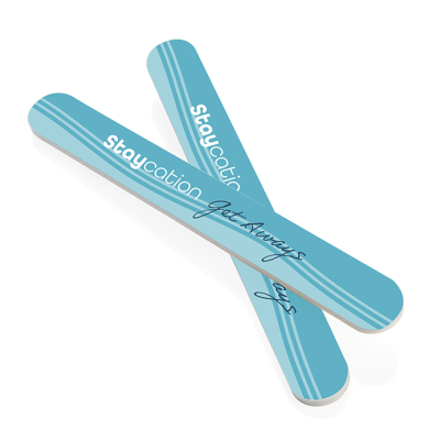 WHITE FOAM BACKED EMERY BOARD & NAIL FILE (18CM)