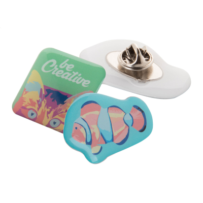 CUSTOM MADE BADGE in White