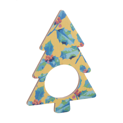 CUSTOM CHRISTMAS NAPKIN RING in Natural