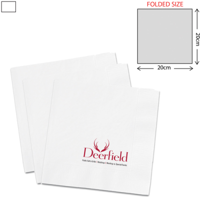 AIRLAID DINNER NAPKIN - WHITE (40X40CM)