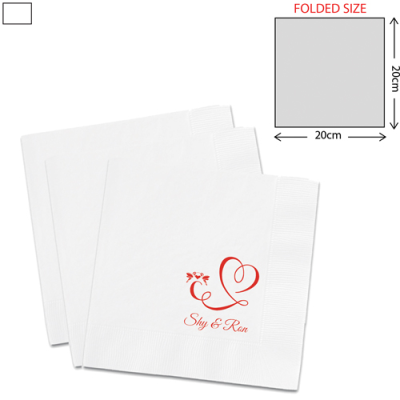 PAPER DINNER NAPKIN 3PLY - WHITE (40X40CM)