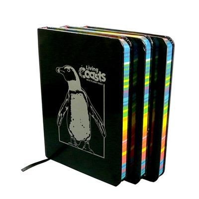A6 RAINBOW EDGE NOTE PAD with Black Cover