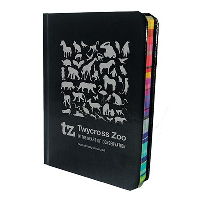 A6 RAINBOW EDGE NOTE PAD with Black Cover