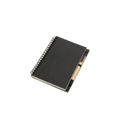 B6 RECYCLED NOTE BOOK with Pen in Black
