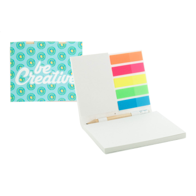 CUSTOM STICKY NOTE PAD in White - PROMOTIONAL CORPORATE GIFT