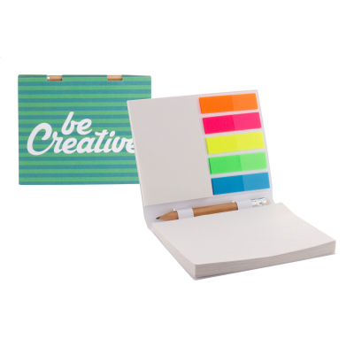 CUSTOM STICKY NOTE PAD in White - PROMOTIONAL CORPORATE GIFT