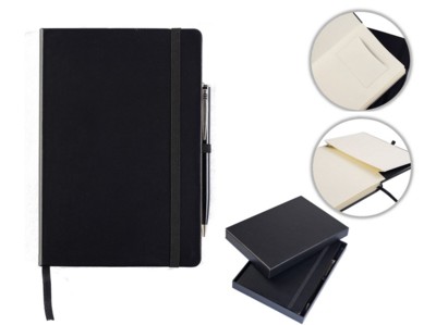 HOUGHTON A5 CASEBOUND NOTE BOOK with Pen & Box