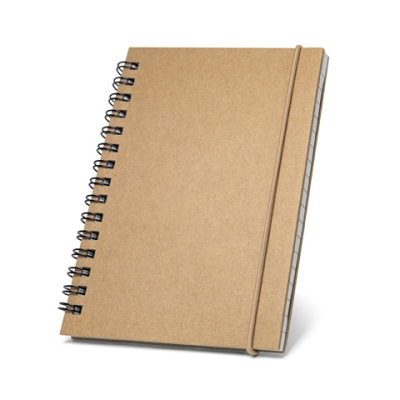MARLOWE SPIRAL POCKET NOTE BOOK with Recycled Paper in Black