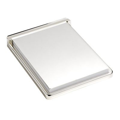 MASTER METAL MEMO NOTE PAD HOLDER in Silver