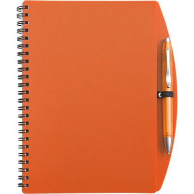 NOTE BOOK with Ball Pen (Approx A5) in Orange