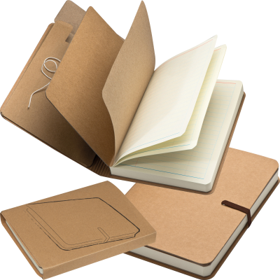 NOTE BOOK with Brown Elastic Rubber Band